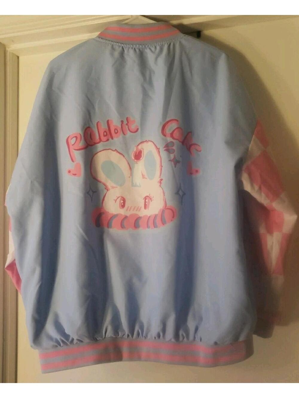 Yafanna Anime Women's Jacket Size 1 Pastel Goth Kawaii Bomber Varsity Harajuku